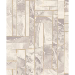 Silver and White Quad Wallpaper, 36 in. by 24 ft.