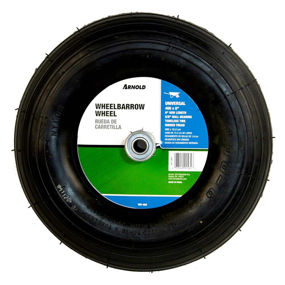 Arnold 14 in. Pneumatic Universal Wheelbarrow Wheel WB466 The Home Depot