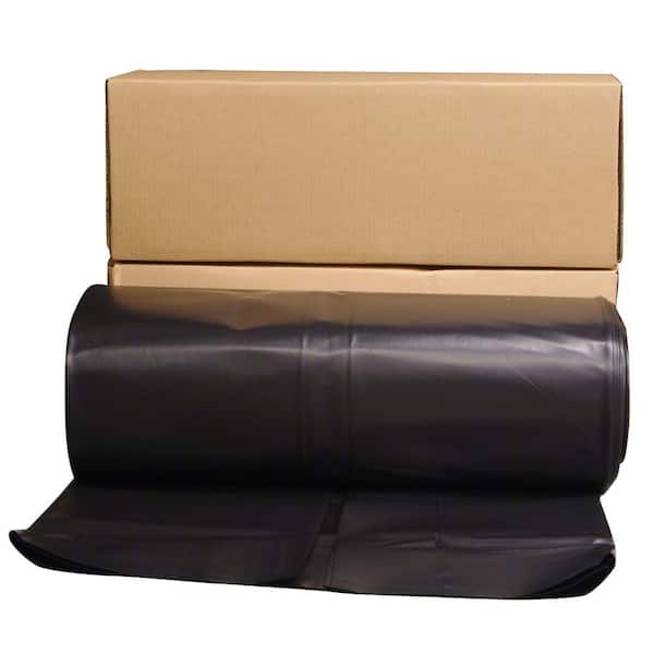 Husky 24 ft. x 100 ft. Black 6 mil Plastic Sheeting