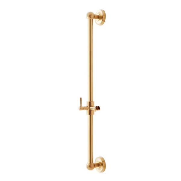 SIGNATURE HARDWARE 30 in. Wall Mount Slide Bar in Brushed Gold