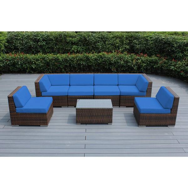 ohana 7 piece sectional set with cushions