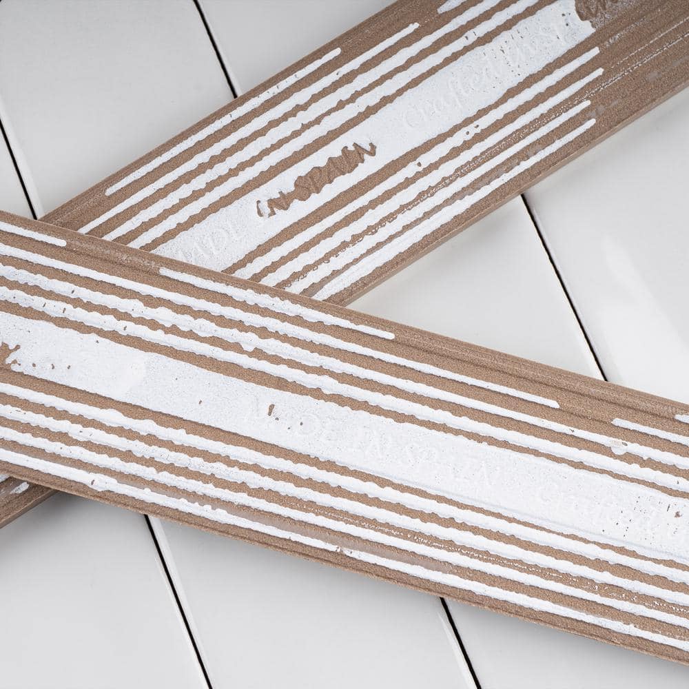 Blanco White Polished Ceramic Subway Wall Tile 2x9
