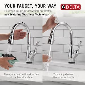 Leland Touch2O with Touchless Technology Single Handle Pull Down Sprayer Kitchen Faucet in Chrome