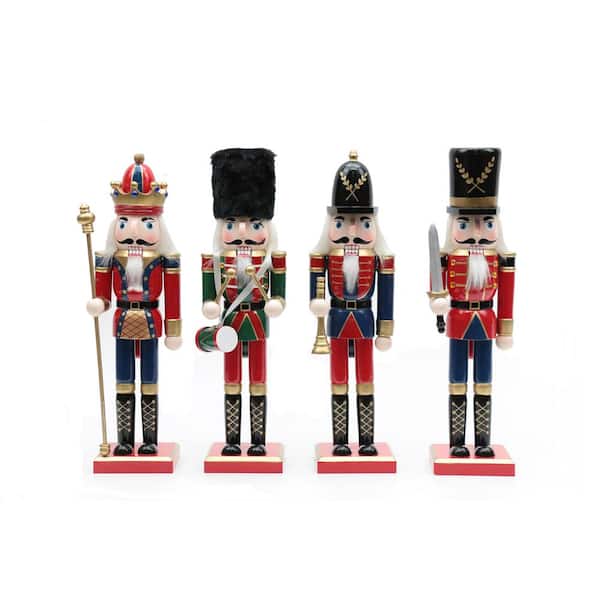 Santa's Workshop 12 in. King and Guard Nutcrackers (Set of 4)
