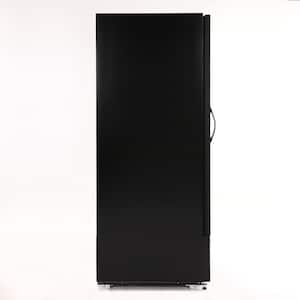 81 in. W 73 Cu Ft Automatic Defrost Upright Freezer Glass Door Merchandiser in Black