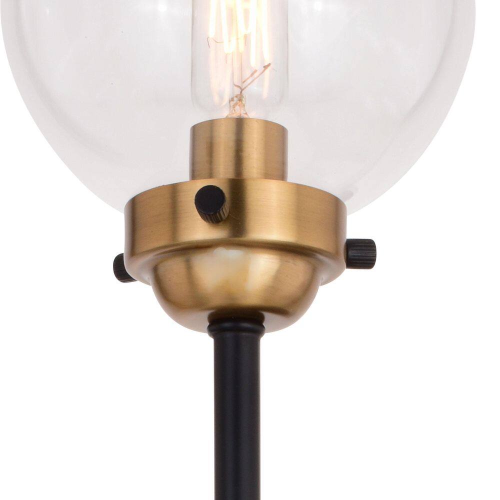 Orbit 20'' Muted Brass and Bronze Mid-Century Modern Wall Sconce