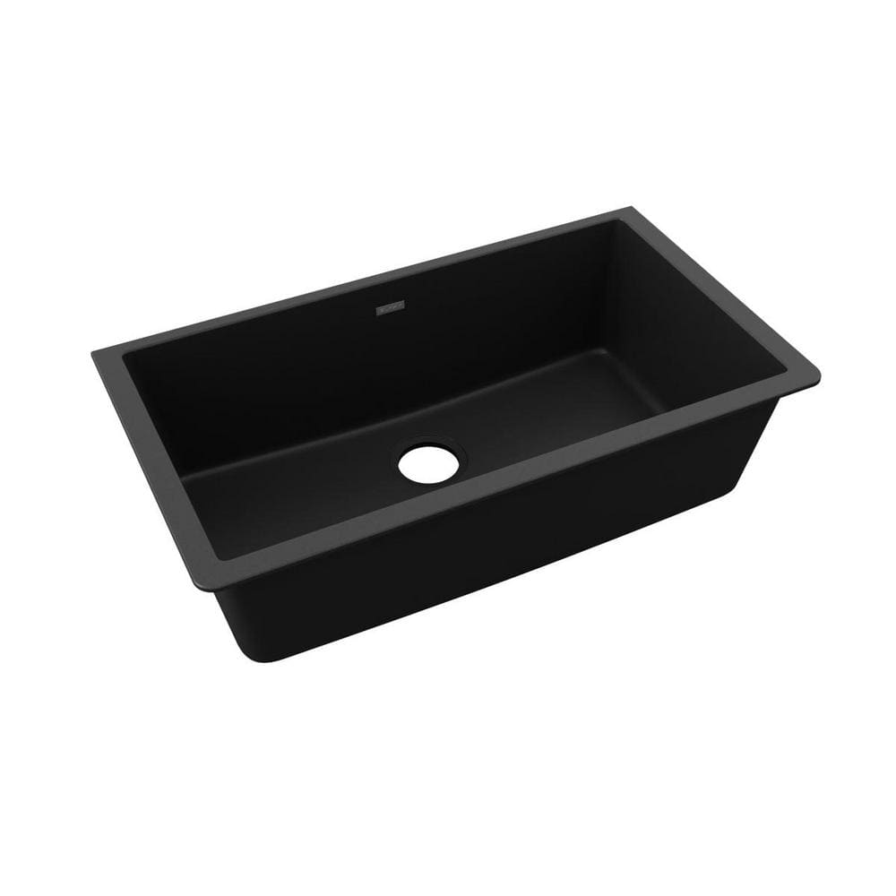 Elkay Black Quartz 33" Single Bowl Undermount Sink