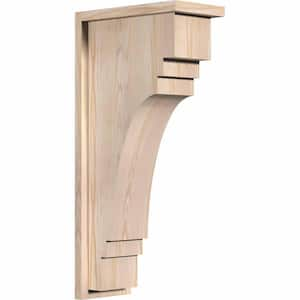 7-1/2 in. x 14 in. x 30 in. Douglas Fir Pescadero Smooth Corbel with Backplate