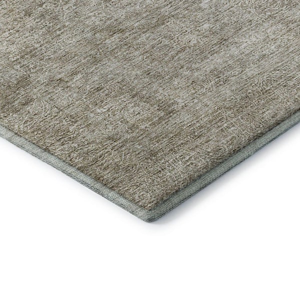 Mayfield Premium Machine Washable Abstract AMF1172 Linen 9 ft. x 12 ft. Area Rug
