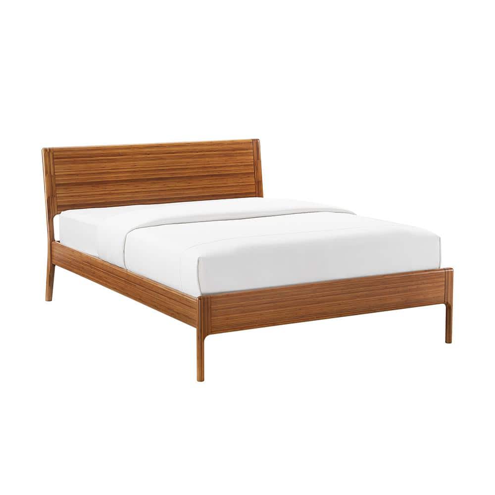 Ventura Amber King Platform Bed with Bamboo Frame and Metal Headboard