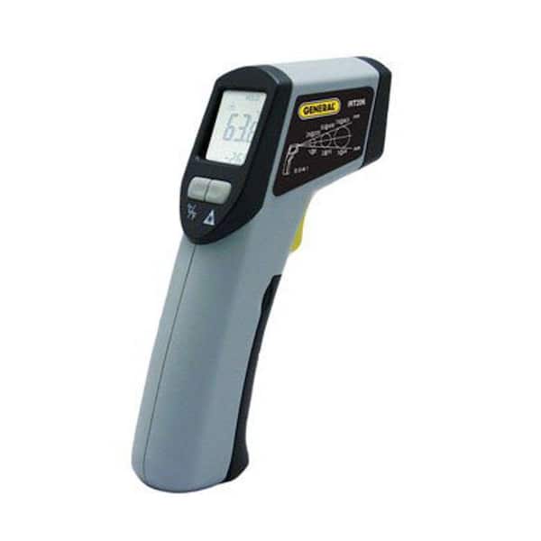 General Tools Laser Temperature Infrared Thermometer Gun with 8:1 Spot Ratio, Max Temp 608 Degree with Backlit LCD display