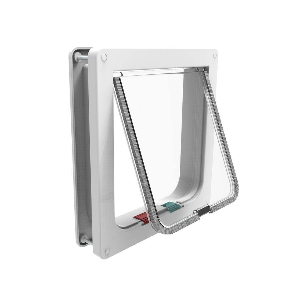 Hakuna Pets 5.7 in. x 5.9 in. Small Cat Flap for Screens, Doors & Walls up to 1.97 in. Thick, for Cats up to 11 lbs, Black