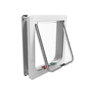 5.7 in. x 5.9 in. Small Cat Flap for Screens, Doors & Walls up to 1.97 in. Thick, for Cats up to 11 lbs, Black