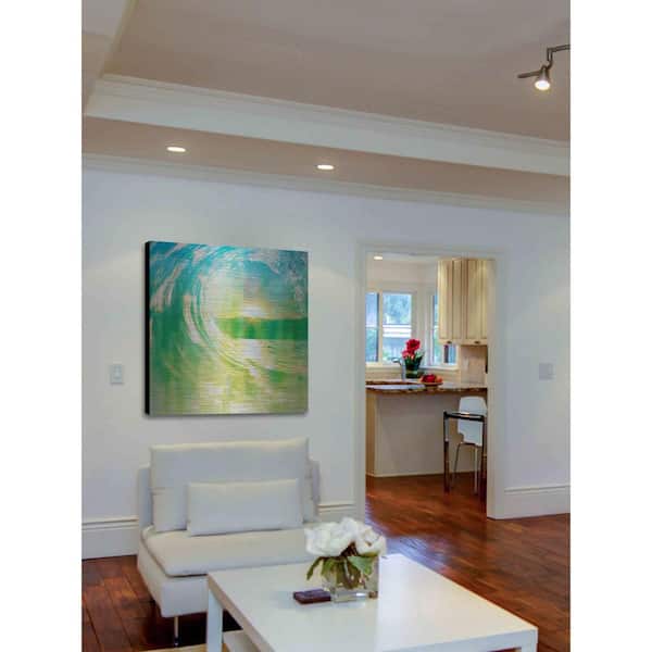 Unbranded 40 in. H x 40 in. W "Perfect Waves" by Parvez Taj Printed Brushed Aluminum Wall Art