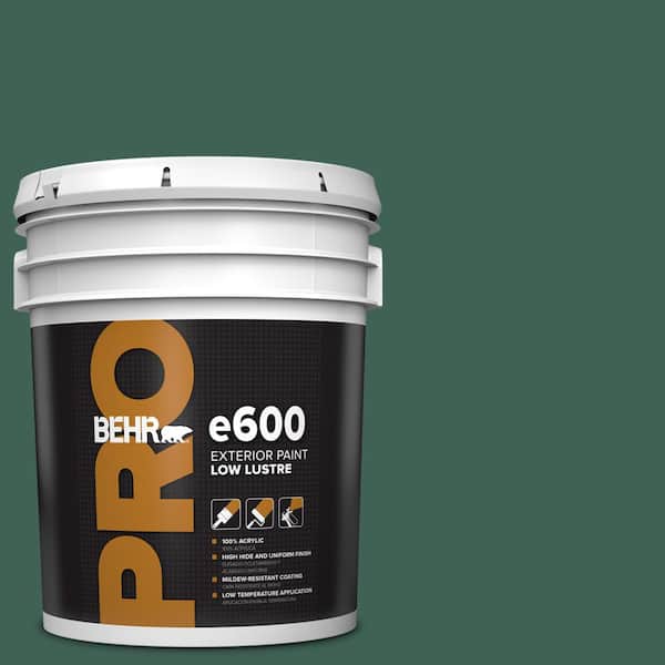 BEHR PRO 5 gal. #M430-7 Green Agate Low Luster Exterior Paint