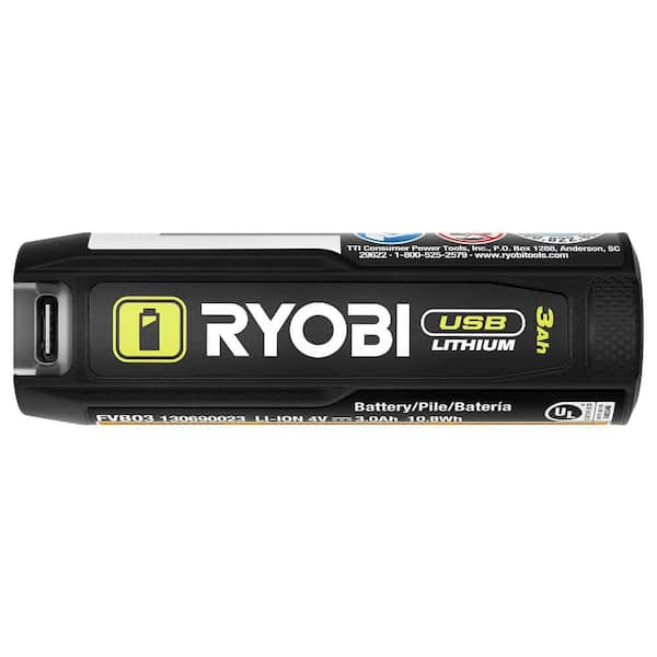 USB Lithium 3.0 Ah Lithium-Ion Rechargeable Battery & USB Lithium 3-Port Charger