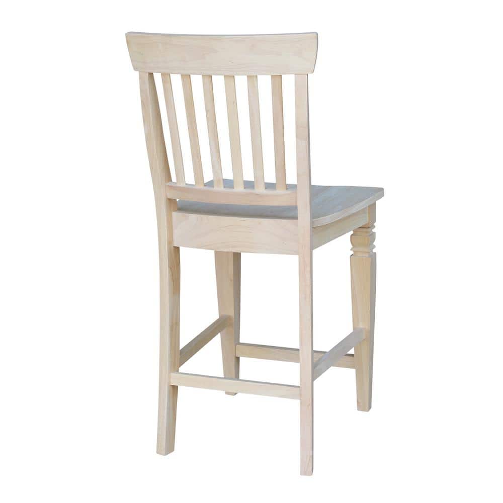 Seattle Traditional Rubberwood Counter-Height Stool, 24" Brown