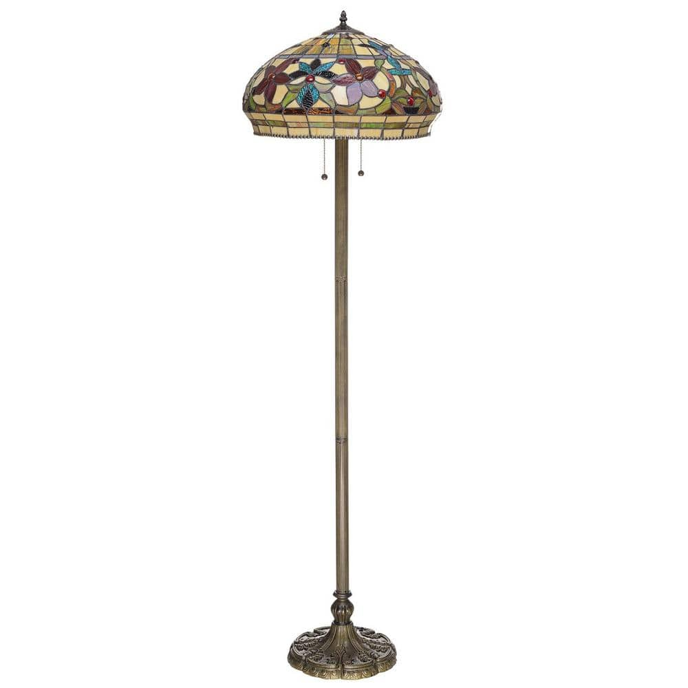 Serena D'italia 58 In. Bronze Indoor Tiffany Baroque Floor Lamp Br002 