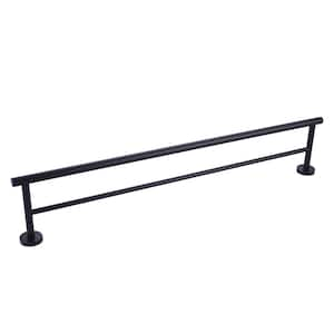 32 in. Wall Mount Towel Bar in Matte Black