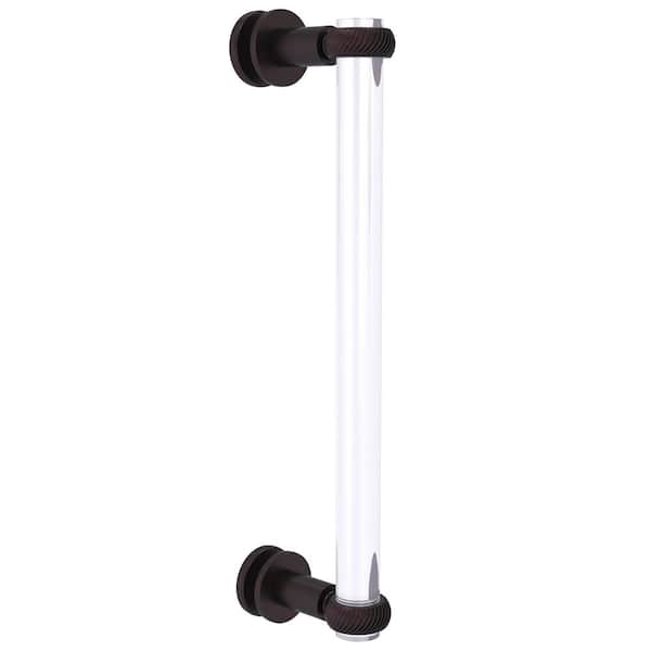 Allied Brass Clearview 12 in. Single Side Shower Door Pull with Twisted Accents in Antique Bronze