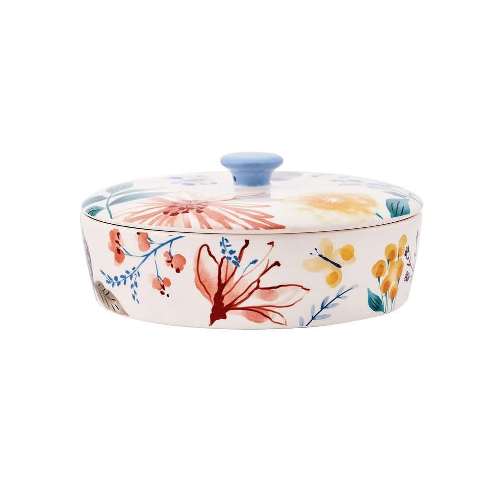 8.9 in 50 fl. oz. Blossom Symphony Ceramic Tortilla Warmer with Lid, Tortilla Holder, Microwave‑Dishwasher Safe price history on PriceWatchPro