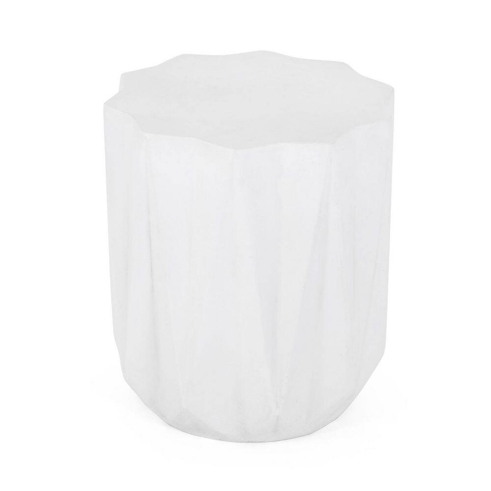 Anky Antique White Round Magnesium Oxide 17.75 in. H Outdoor Side Table price history on PriceWatchPro