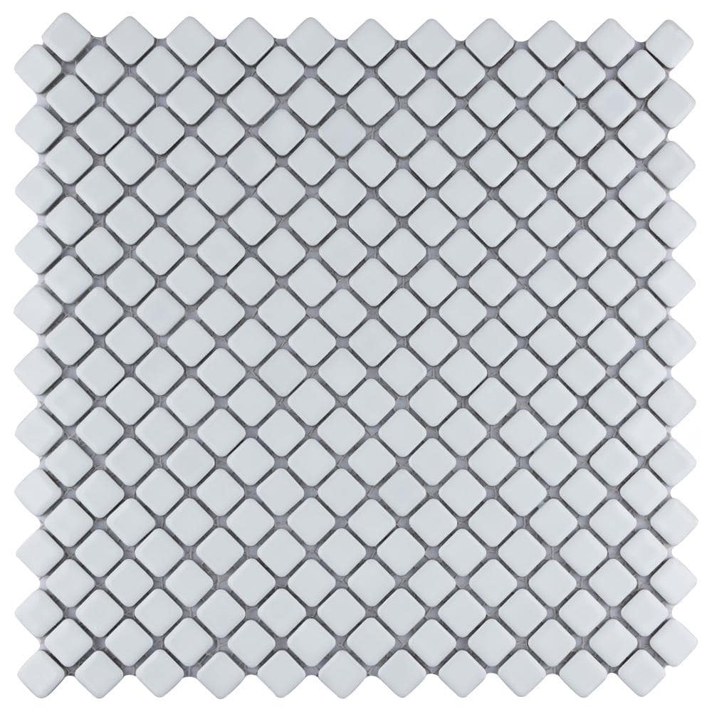 Hudson Diamond Glossy White 6 in. x 6 in. Porcelain Mosaic Take Home Tile Sample price history on PriceWatchPro