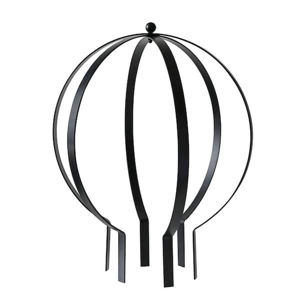 Decor WOW! DESIGNER SERIES 19.5 in. x 16 in. Small Decor Wow Black Metal Decorative Garden Ornament Trellis
