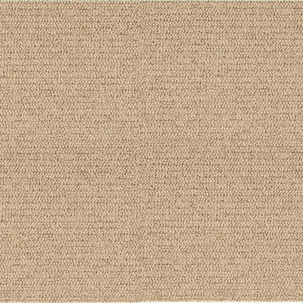 Natural Harmony Hampton Rib - Wheat - Brown 13.2 ft. 32 oz. Wool Loop ...