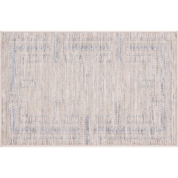 Bailey Natural 2 ft. x 3 ft. Transitional Geometric Flat Weave Polypropylene Rectangle Indoor/Outdoor Area Rug