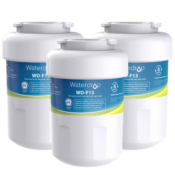 Waterdrop 6-Month Push-In Refrigerator Water Filter 3-Pack in the