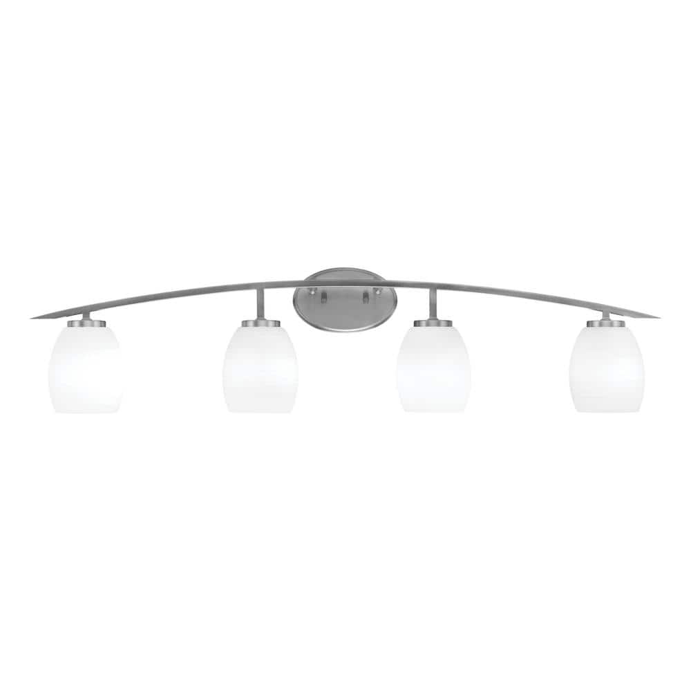 Siena 40 in. 4-Light Graphite Vanity-Light Graphite with 5 in. White Linen 