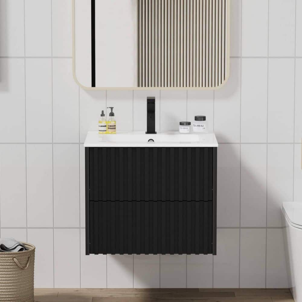 新品24-25NOVEMBER ARTISVE152cm eclife 24 in. W x 18.3 in. D x 19.7 in. H Wall-Mounted Bath Vanity