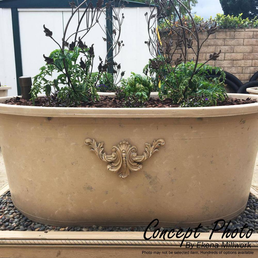 Gray Polyurethane Decorative Right Onlay Accent Piece