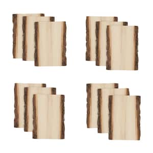 1 in. x 8 in. x 11 in. Basswood Live Edge Plank Project Panel (12-pack)