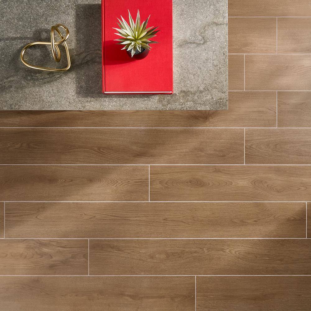 Hemlock Brown Large Format Matte Porcelain Floor and Wall Tile