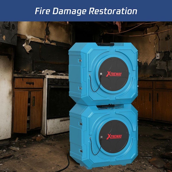 800 sq. ft. HEPA-Type Portable Air Scrubber in Green with with 3