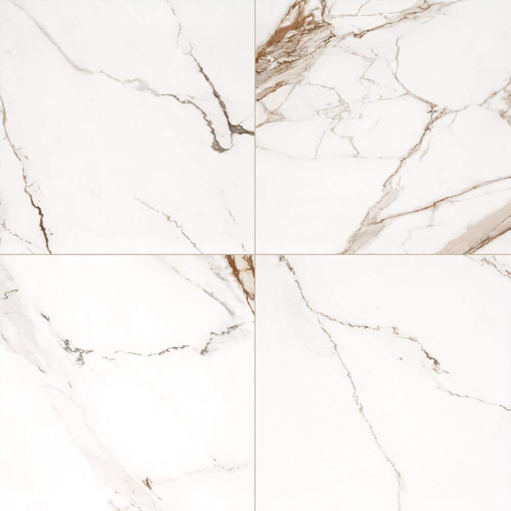 Michella Marbella 24 in. x 24 in. Polished Porcelain Marble Look Floor and Wall Tile (11.63 sq. ft./Case) price history on PriceWatchPro