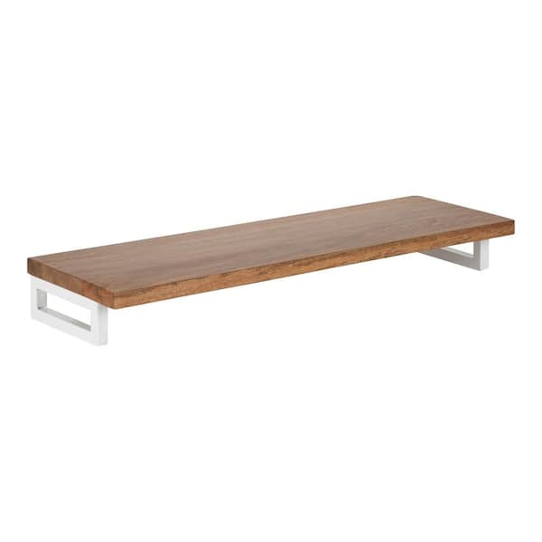 Kate and Laurel Lankford 3.00 in. x 24.00 in. x 3.00 in. Natural Wood Floating Decorative Wall Shelf Without Brackets