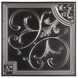 Madrid 2 ft. x 2 ft. Lay-in or Glue-up Ceiling Tile in Antique Silver (40 sq. ft. / case)