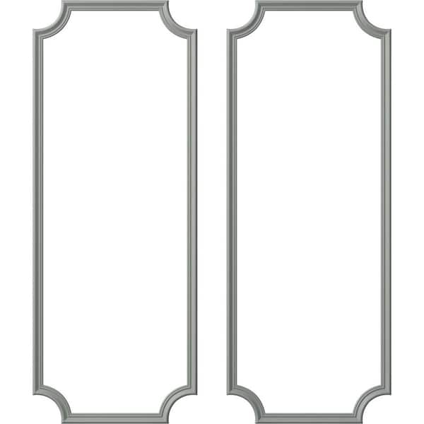 Ekena Millwork 28 in. W x 72 in. H Unfinished Polyurethane Claremont Panel Moulding Kit (Double Panel)