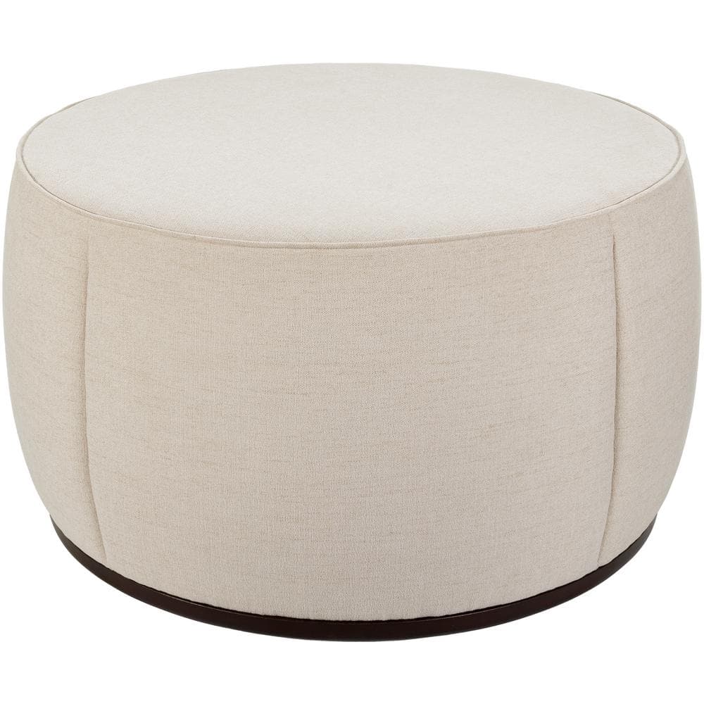 Kristyn Modern Ottoman, Light Beige, 21 in. H x 36 in. W x 36 in. D,Wood