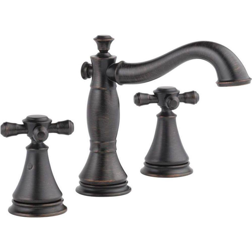 Modern 16" Stainless Steel Widespread Faucet in Venetian Bronze