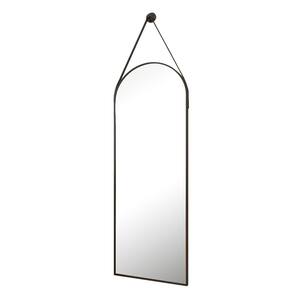 HOMLUX Arched Wall Mounted Framing Mirror 16"x48" in Black