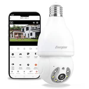 1080P E26 120-Volt Socket Light Bulb WiFi Security Wireless Camera 2-Way Audio, Auto Tracking Spotlights, Indoor/Outdoor