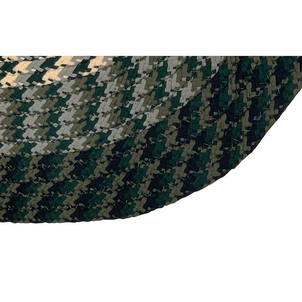 Alpine Braid Collection Hunter Stripe 88" x 112" 100% Polypropylene Reversible Indoor Area Rug