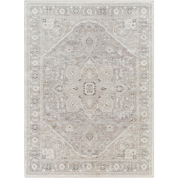 Livabliss Allegro Medium Grey 9 ft. x 12 ft. Traditional Indoor Area Rug