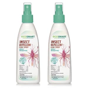 6 oz. Natural DEET Free Insect Repellent in Pump Spray Bottle with Plant-Based Ingredients, Repels Mosquitoes (2-Pack)
