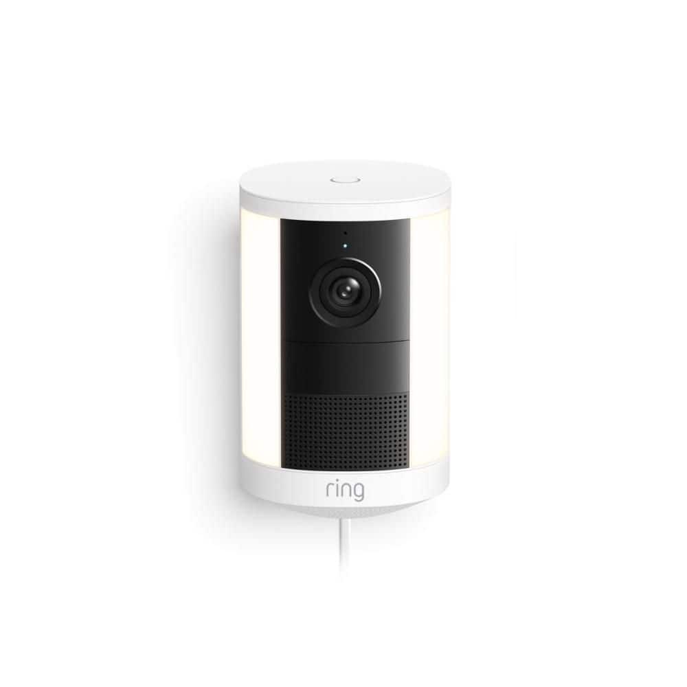 Ring Spotlight Cam, Plug-In (Newest Model) - Wide-Angle Retinal 2K