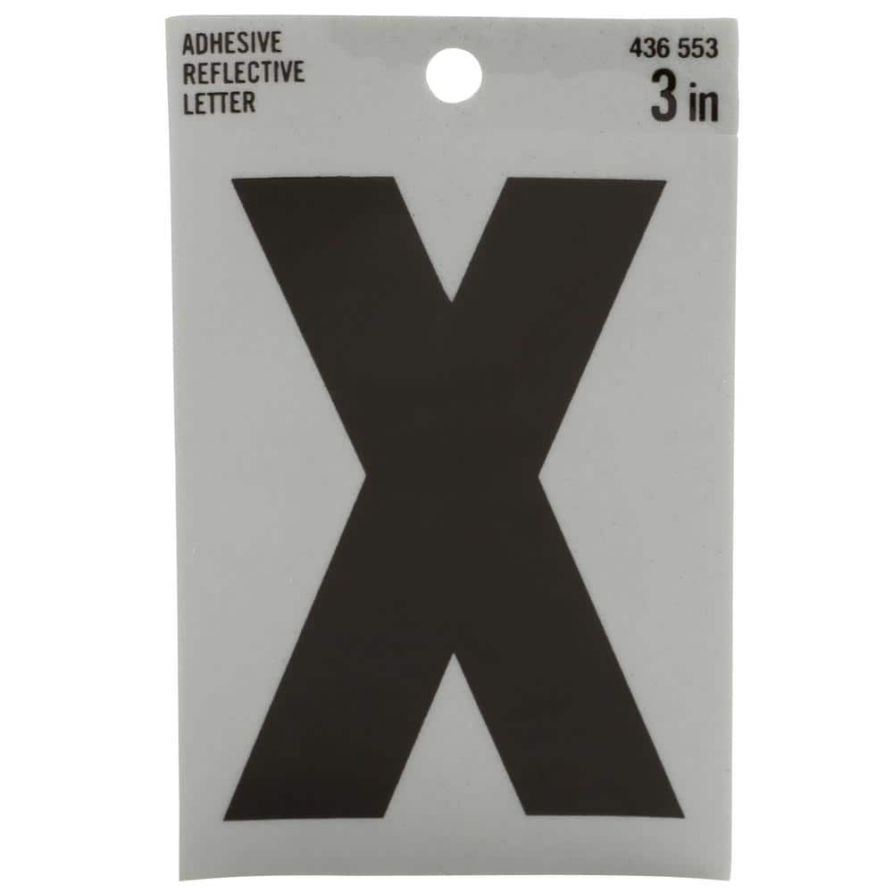 Everbilt 3 in. Vinyl Reflective Letter X Mailbox Sticker 34237 - The ...